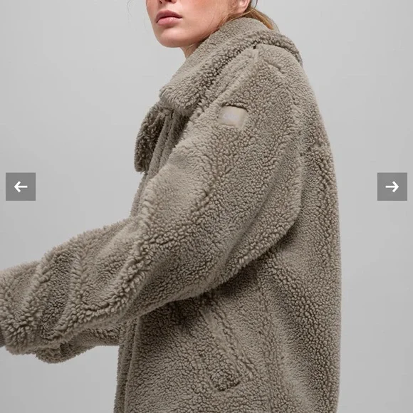 ALO Yoga Sherpa Downtown Jacket in Light Cocoa XXS - Picture 5 of 5